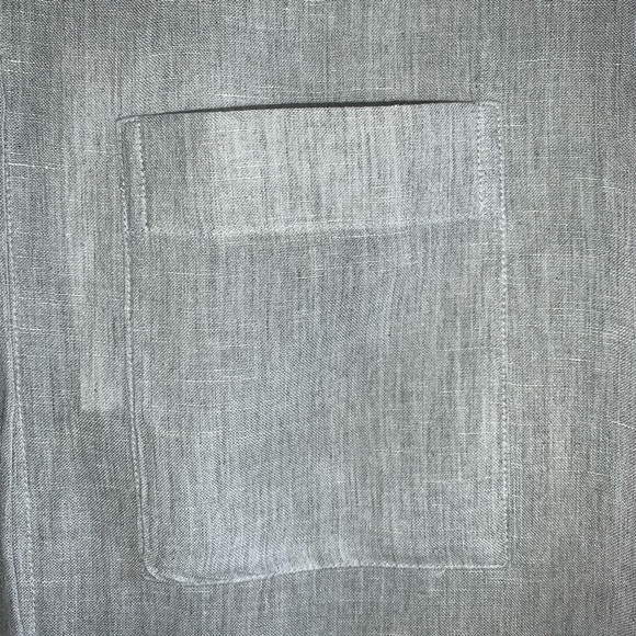 Theory | Women's Hekanina Linen Tie Front Shirt Lg - Picture 6 of 12